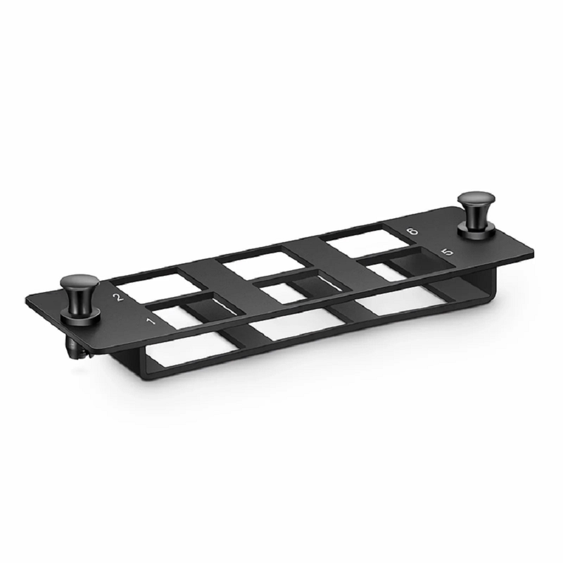 SFPS FHDA 6-Port Multimedia Copper/Fiber Modular Panel with 6 x Plastic Clips SFPS