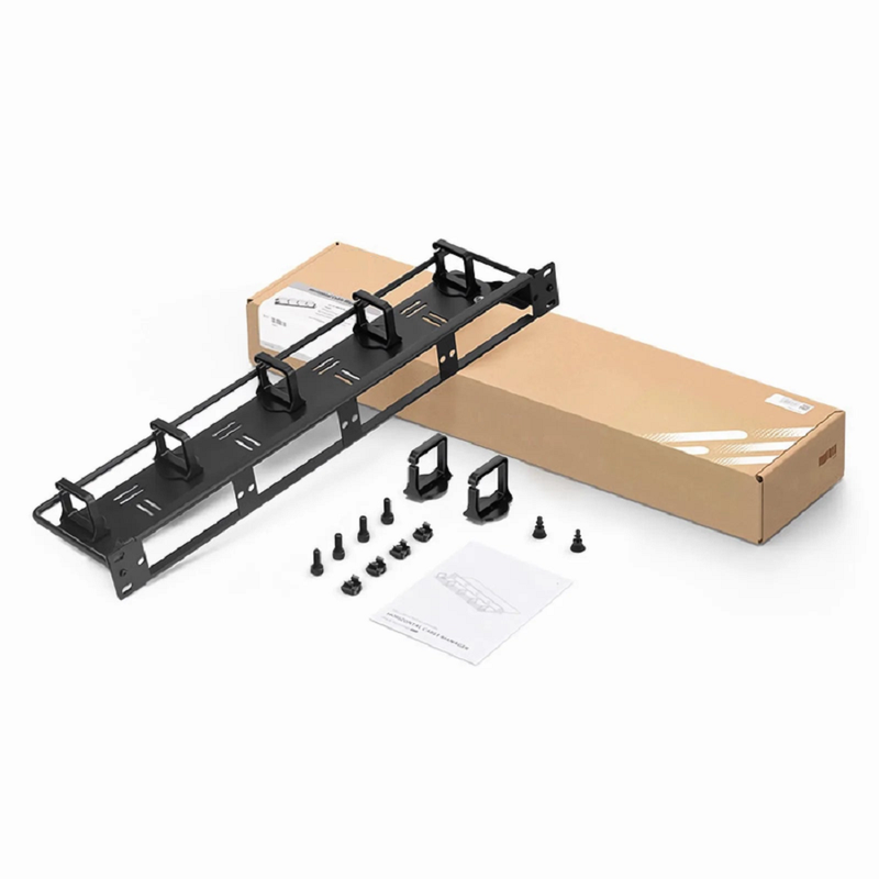 SFPS FHDA High Density 1U Rack Mount Blank Enclosure Unloaded, Detachable Cable Management Lacer Panel and Bar, Holds up to 4 x FHDA Panels, 144 Fibers (LC) SFPS