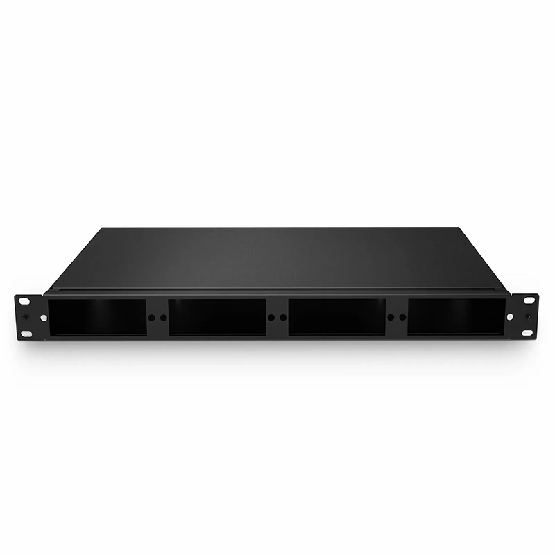 SFPS FHDA High Density 1U Rack Mount Enclosure Unloaded, Tool-less Removable Top Cover, Holds up to 4 x FHDA Cassettes, Panels, or Splice Trays, 144 Fibers (LC) SFPS