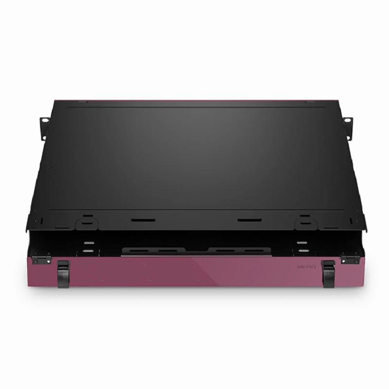 SFPS FHDA High Density 1U Rack Mount Enclosure Unloaded, Sliding Drawer, Holds up to 4 x FHDA Cassettes, Panels, or Splice Trays, 144 Fibers (LC) SFPS