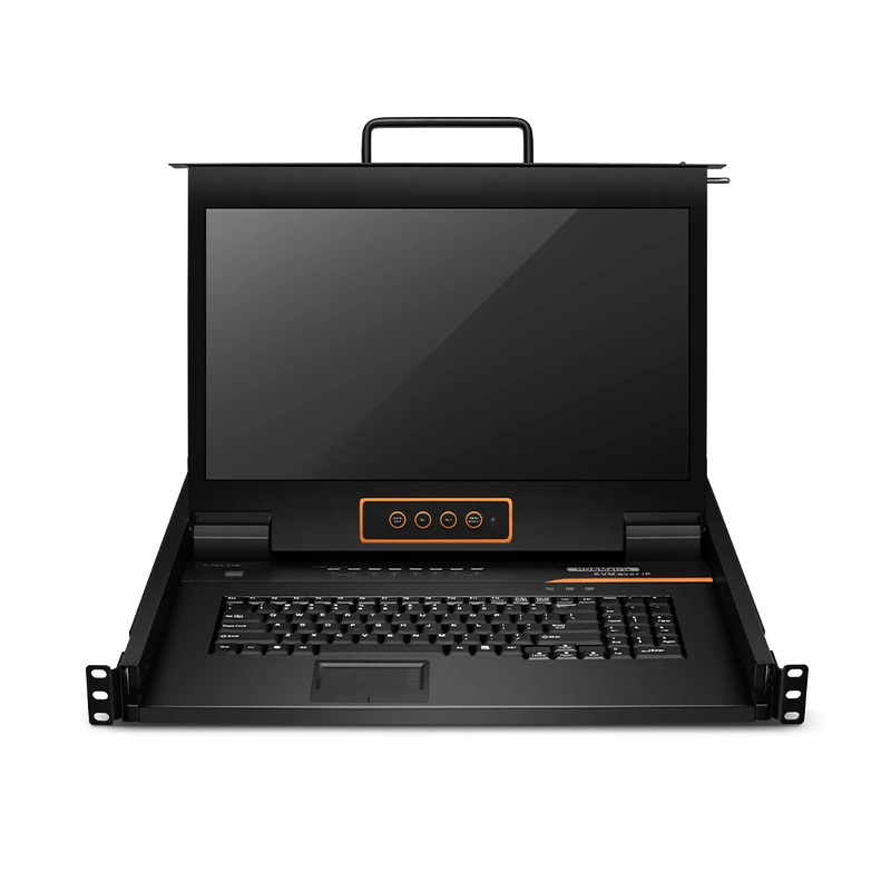 SFPS 8-Port Cat5 1U Rack-Mount KVM Over IP Switch with 17" Full HD LCD, 8 x RJ45 to VGA Interface Modules Included SFPS