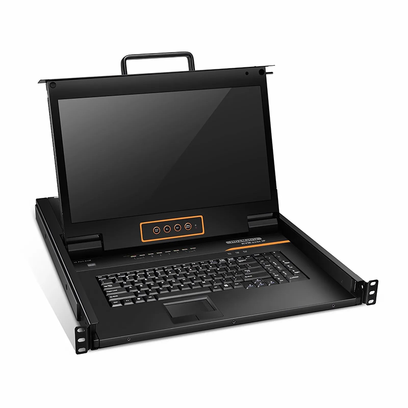 SFPS 8-Port Cat5 1U Rack-Mount KVM Over IP Switch with 17" Full HD LCD, 8 x RJ45 to VGA Interface Modules Included SFPS