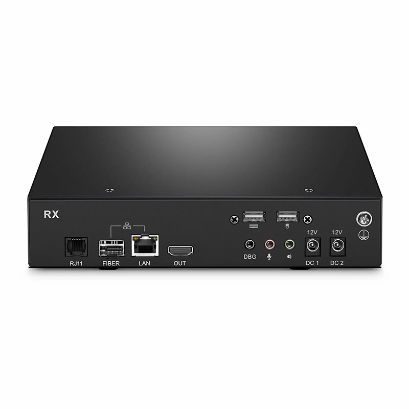 SFPS 4K HDMI USB HID IP KVM Matrix Receiver Set with Audio and EDID over Fiber Optic Cable for 20km and Cat5e/6/6a/7 for 120m, 3840x2160@60Hz SFPS