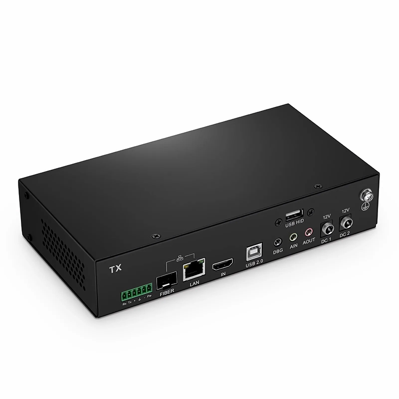 SFPS 4K HDMI USB HID IP KVM Matrix Transmitter Set with Audio and EDID over Fiber Optic Cable for 20km and Cat5e/6/6a/7 for 120m, 3840x2160@60Hz SFPS