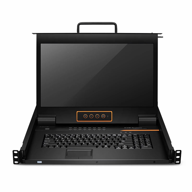 SFPS 16-Port Cat5 1U Rack-Mount KVM Over IP Switch with 17" Full HD LCD, 16 x RJ45 to VGA Interface Modules Included SFPS