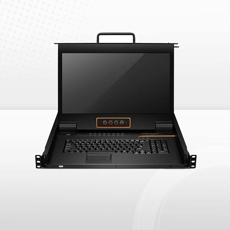 SFPS 16-Port Cat5 1U Rack-Mount KVM Over IP Switch with 17" Full HD LCD, 16 x RJ45 to VGA Interface Modules Included SFPS