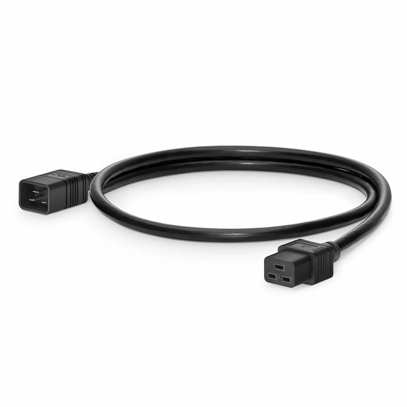 SFPS 3ft (0.9m) IEC60320 C20 to IEC60320 C19 14AWG 250V/16A Power Extension Cord, Black SFPS