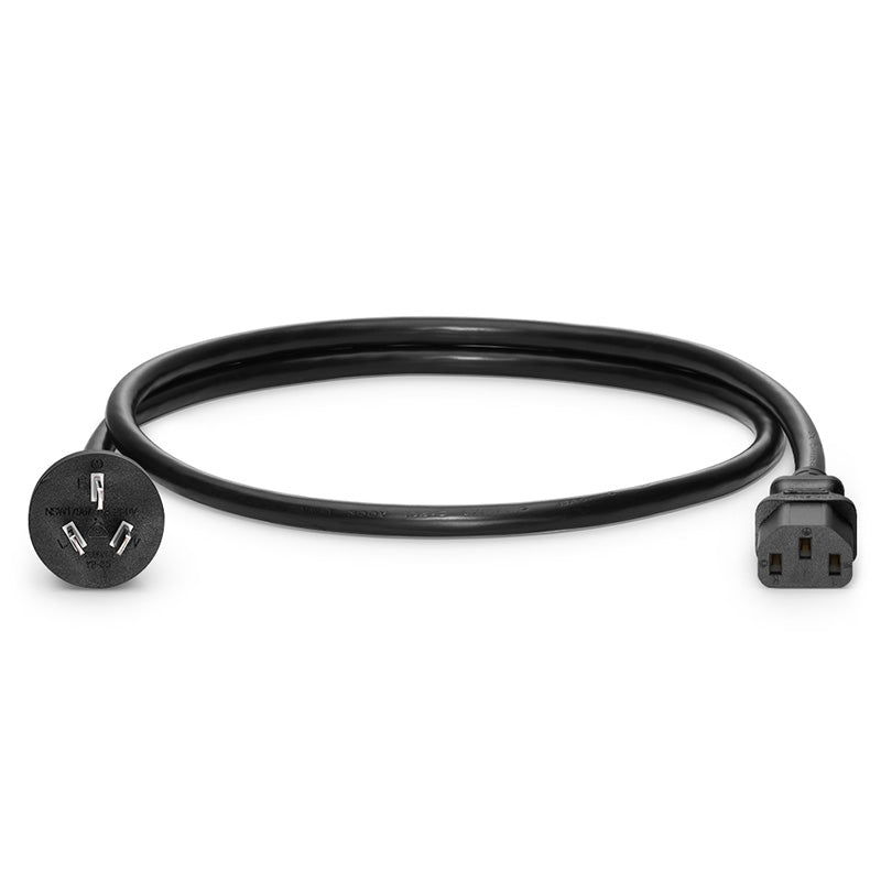 SFPS 4ft (1.2m) AS/NZS 3112 Australia to IEC60320 C13 3 x 1.0mmA² 250V/10A Power Cord, Black SFPS