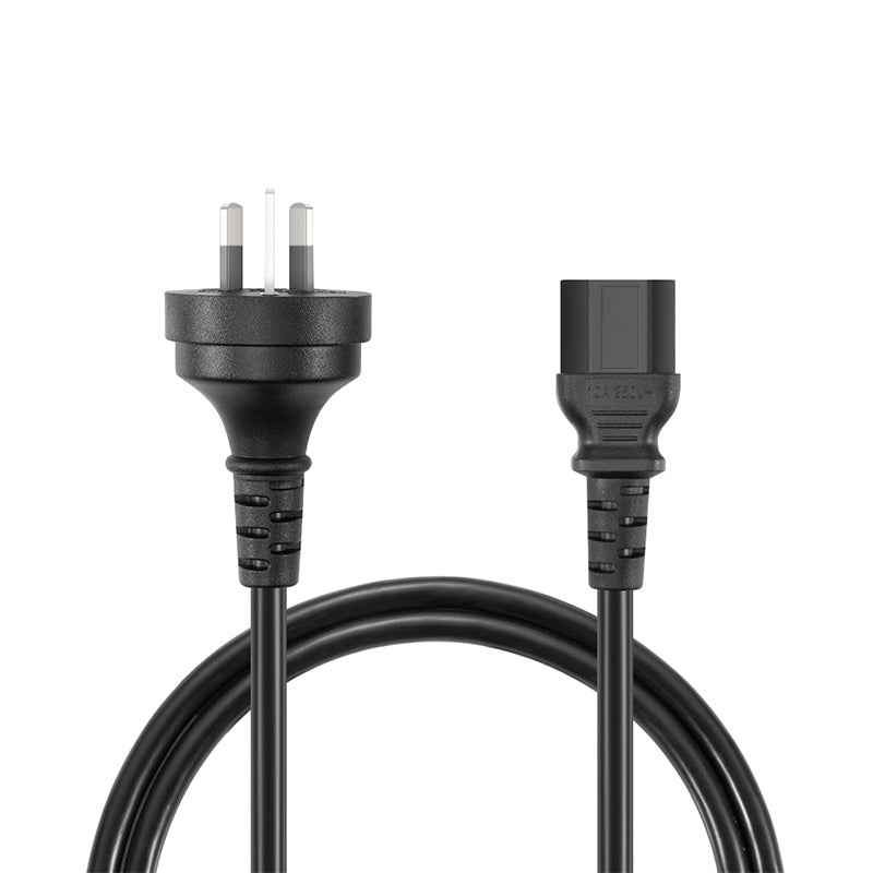 SFPS 4ft (1.2m) AS/NZS 3112 Australia to IEC60320 C13 3 x 1.0mmA² 250V/10A Power Cord, Black SFPS