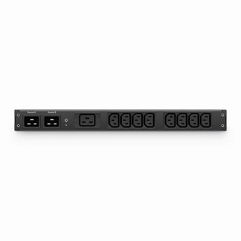 SFPS APCA® NetShelter Rack Automatic Transfer Switch, 1U, 16A, 230V, 2 C20 IN, 8 C13, 1 C19 OUT SFPS