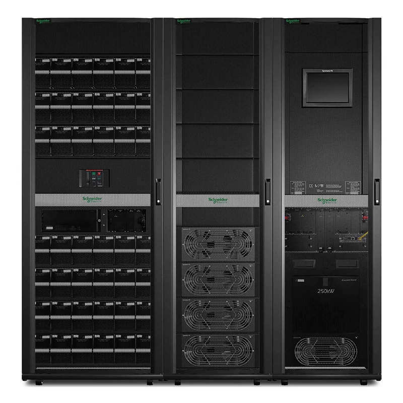 SFPS APC Symmetra PX UPS, 100kW Scalable to 250kW with Power Modules, 400/480V, Hard Wire 4-wire Output (3PH+ G) & 5-wire Output (3PH+ N+ G), Parallel up to 4UPSs, Modular Architecture SFPS