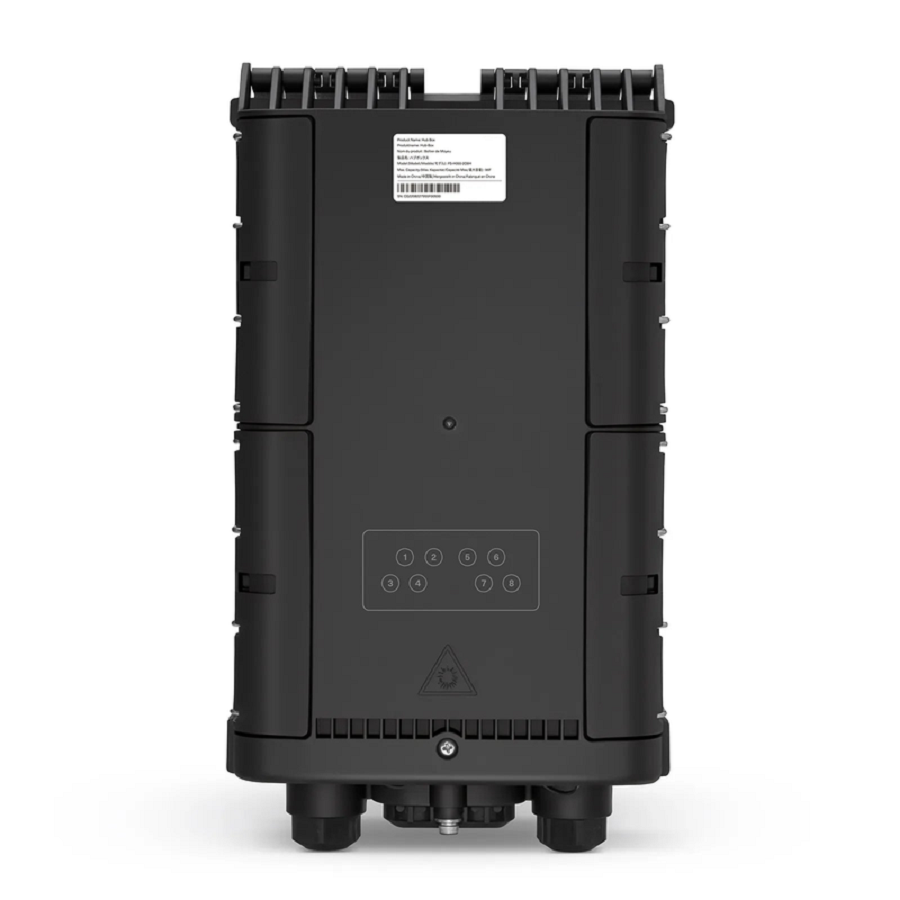 SFPS Fully Pre-Terminated Fiber Distribution Hub Box for Quick ODN, 1 Uncut Port, 2 Branch Ports and 8 SC/APC Hardened Adapters, Mechanical Seal, Supports 1:2/1:4/1:8 Mini Splitters, PP+GF, IP68, Wall/Pole/Aerial Mount, Indoor/Outdoor SFPS