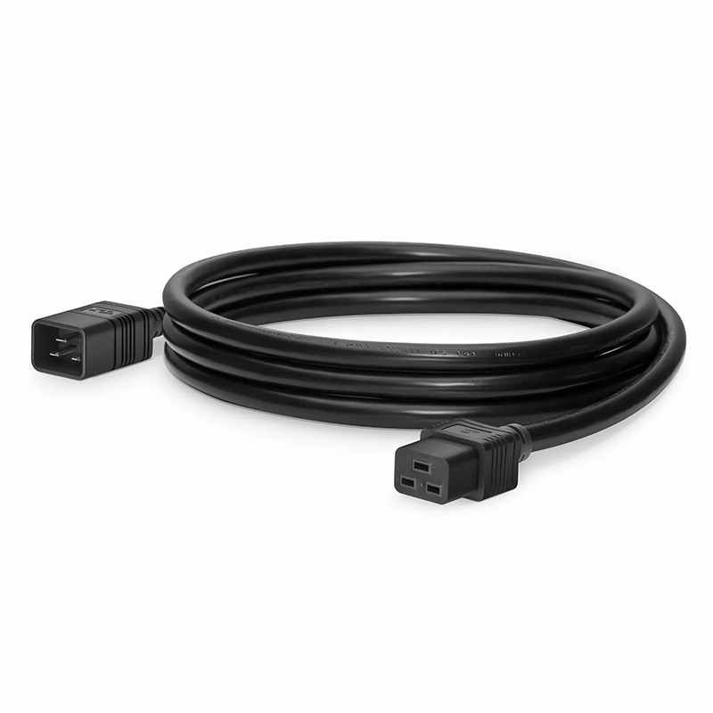 SFPS 10ft (3m) IEC60320 C20 to IEC60320 C19 12AWG 250V/20A Power Extension Cord, Black SFPS