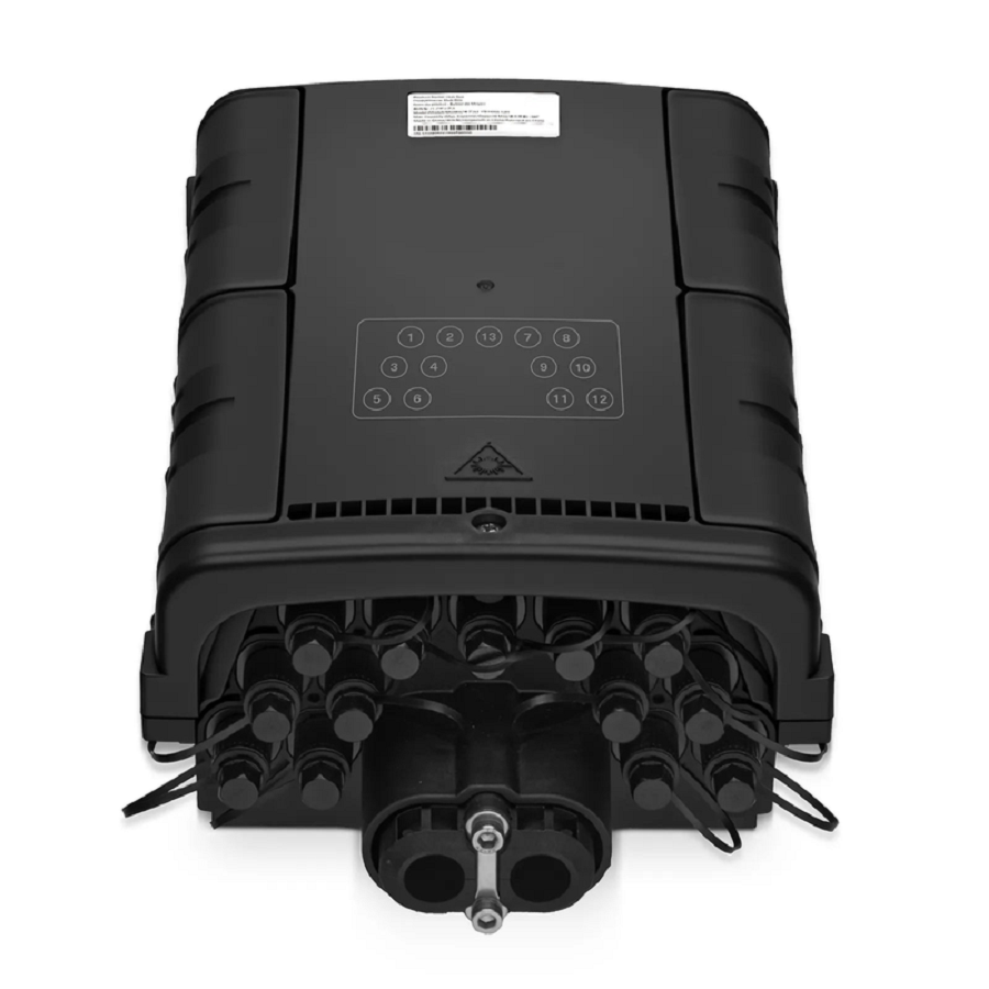 SFPS Fully Pre-Terminated Fiber Distribution Hub Box for Quick ODN, 1 Uncut Port, 13 SC/APC Hardened Adapters, Mechanical Seal, Supports 1:2/1:4/1:8 Mini Splitters, PP+GF, IP68, Wall/Pole/Aerial Mount, Indoor/Outdoor SFPS
