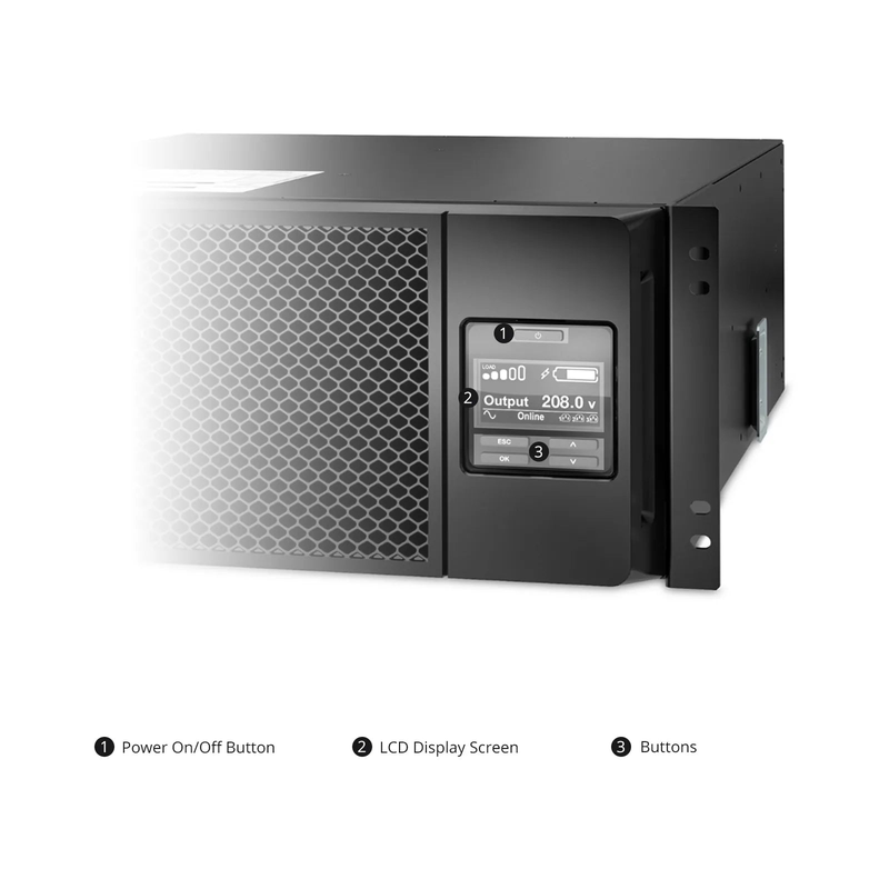 SFPS APC Smart-UPS On-line, 6kVA/6kW, 208V, 6 x C13 & 4 x C19 Outlets, Network Card & SmartSlot, 2 Replaceable Battery Modules Included, Rack 4U/Tower Convertible SFPS