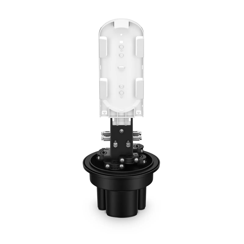 SFPS 144 Fibers 1In-4Out Dome Fiber Optic Splice Closure, Heat Shrink Seal, with 1 Pre-installed Fusion Splice Tray SFPS