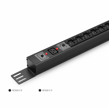 SFPS 7.36kW Single-Phase 32A/230V Basic Rack PDU, 20 x C13 & 4 x C19 Outlets, IEC309 32A 2P + E Plug, 10ft Cord, 0U Vertical SFPS