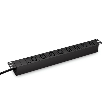 SFPS 1.20kW Single-Phase 10A/120V Basic Rack PDU, 8 x C13 Outlets, IEC320 C14 Plug, 10ft Cord, 1U Rack-Mount SFPS