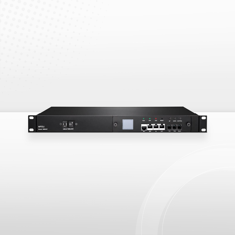 SFPS 1.20kW Single-Phase 10A/120V Monitored Rack PDU, 8 x C13 Outlets, IEC320 C14 Plug, 6.6ft Cord, 1U Rack-Mount