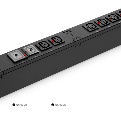 SFPS 23kW 3-Phase 32A/415V Switched Rack PDU, 21 x C13 & 3 x C19 Outlets, IEC309 32A 3P+N+PE Plug, 10ft Cord, 0U Vertical SFPS