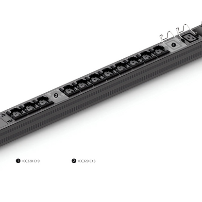SFPS 21.06kW 3-Phase 32A/380V Basic Rack PDU, 36 x C13 & 6 x C19 Outlets, IEC309 32A 3P + N + E Plug, 3ft Cord, 0U Vertical SFPS