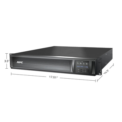 SFPS APC Smart-UPS X, Line Interactive, 1500VA/1350W, 120V, 8 x NEMA 5-15R Outlets, SmartConnect & SmartSlot, 1 Replaceable Battery Module Included, Rack 2U/Tower Convertible SFPS