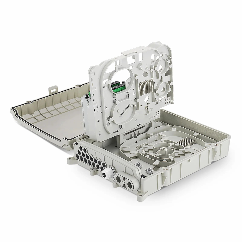 SFPS 16 Fibers Optic Distribution Box, SC/A, Plastic, Wall/Pole Mount, Indoor and Outdoor SFPS