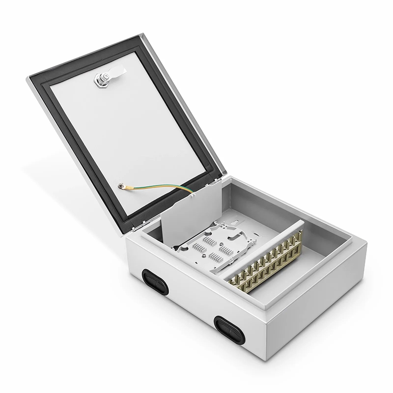 SFPS 24 Fibers Optic Distribution Box, SC A/U and LC, Steel, Wall Mount, Indoor SFPS