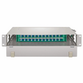 SFPS 2U Rack Mount Fiber Optic Distribution Panel, 48 Fibers OS2 Single Mode, 24 x LC UPC Duplex (Blue) Adapter SFPS