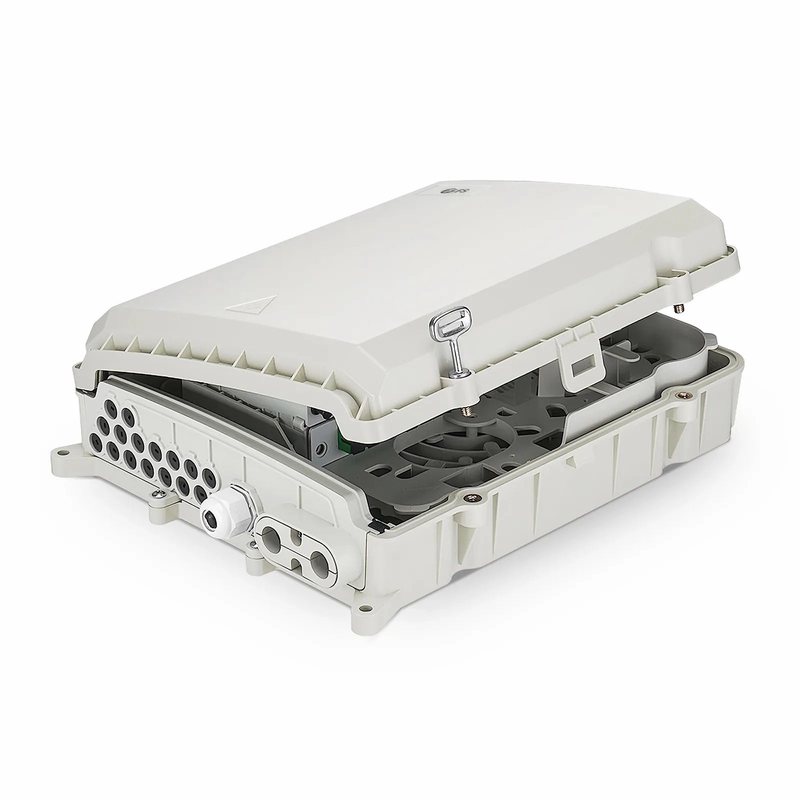 SFPS 16 Fibers Optic Distribution Box, SC/A, Plastic, Wall/Pole Mount, Indoor and Outdoor SFPS
