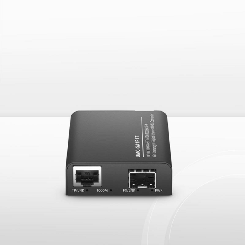 SFPS Unmanaged 1x 10/100/1000Base-T to 1x 1000Base-X Multimode SC 850nm 220/550m Gigabit Ethernet Media Converter, American Plug Standard SFPS