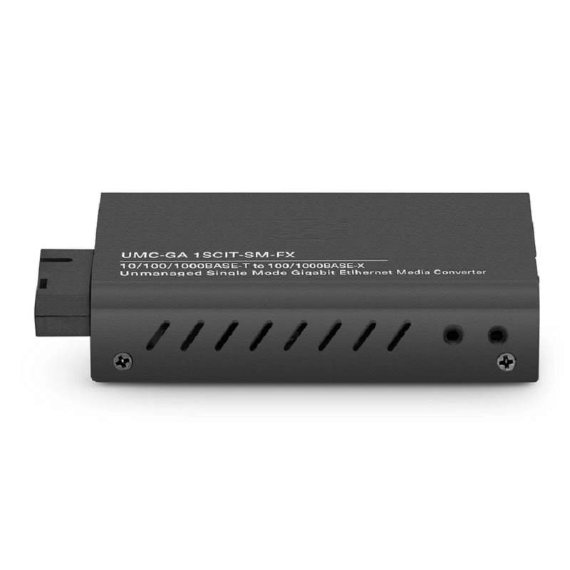 SFPS Mini Unmanaged 1x 10/100/1000Base-T RJ45 to 1x 100/1000Base-X Single Mode SC 1310/1550nm 20km Gigabit Ethernet Media Converter, European Plug Standard SFPS