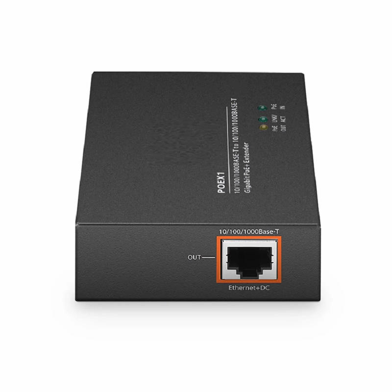 SFPS 2 Ports 10/100/1000M Gigabit PoE+ Extender, 1 in 1 out, Din-rail/Wall mountable, IEEE 802.3at/802.3af, 0 to 50A°C SFPS