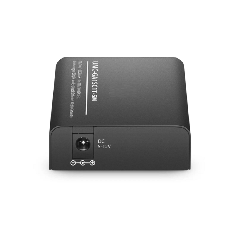 SFPS Mini Unmanaged 1x 10/100/1000Base-T RJ45 to 1x 100/1000Base-X Single Mode SC 1310nm 10km Gigabit Ethernet Media Converter, European Plug Standard SFPS