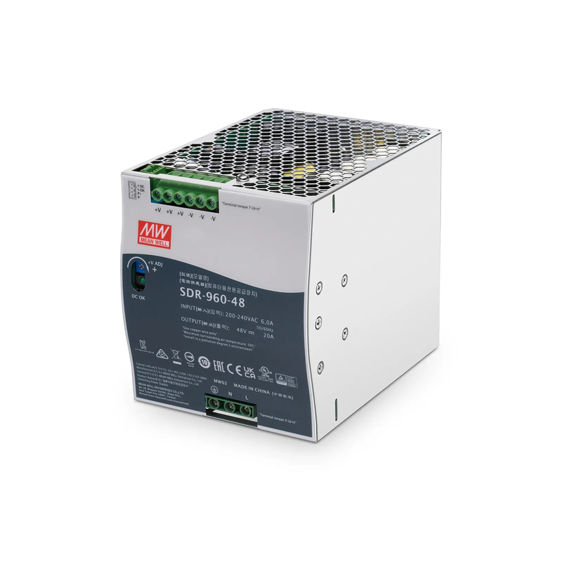 SFPS 960W 48VDC Slim DIN Rail High-Performance Industrial Power Supply with PFC Function SFPS