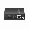 SFPS Managed 1x 100M/1G/2.5G/5G/10GBase-T RJ45 to 1x 10GBase-X SFP+ 10Gigabit Ethernet Media Converter, Slide-in Module, American Plug Standard SFPS