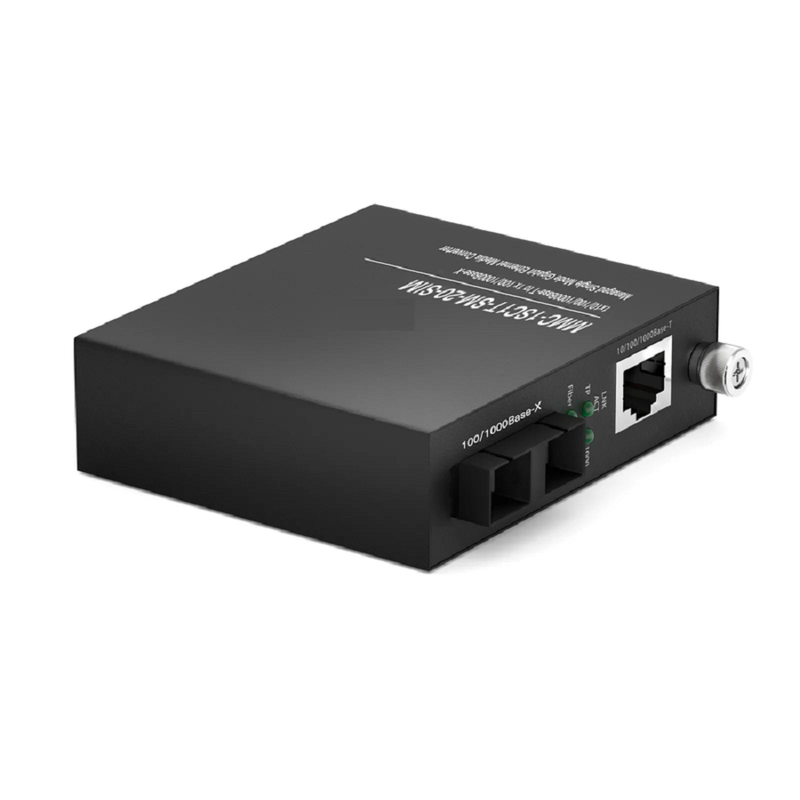 SFPS Managed 1x 10/100/1000Base-T RJ45 to 1x 100/1000Base-X Multimode SC Duplex 850nm 550m Gigabit Ethernet Media Converter, Slide-in Module, British Plug Standard SFPS