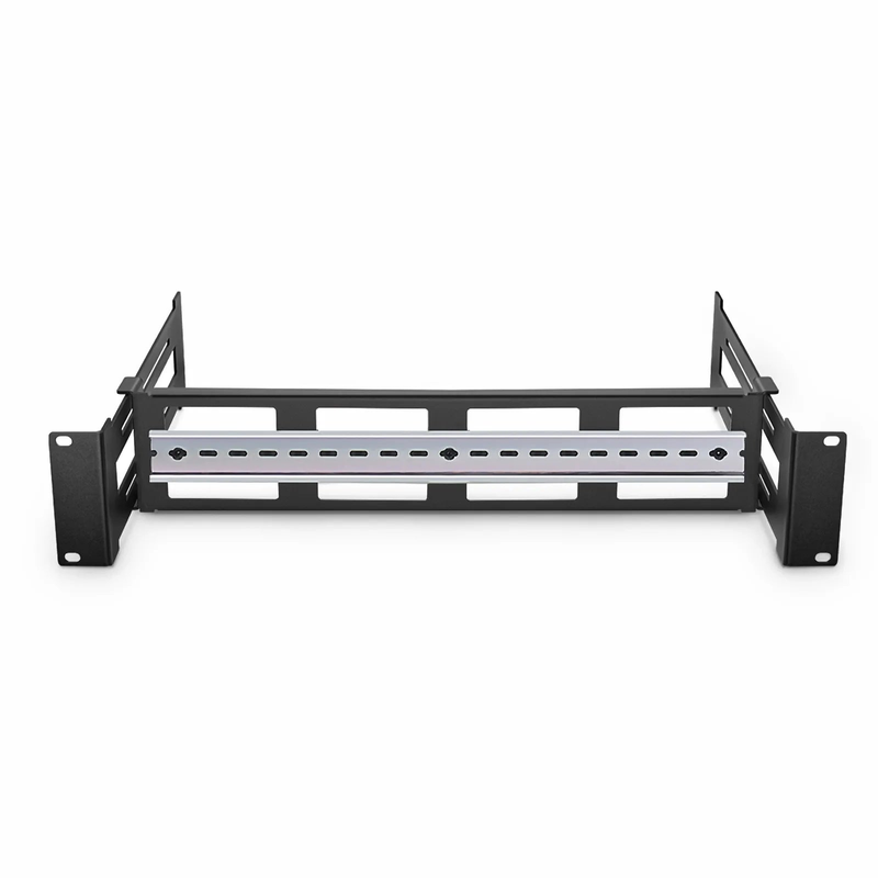 SFPS Adjustable DIN Rail Bracket for EIA 19" Mount, 2U, Black SFPS