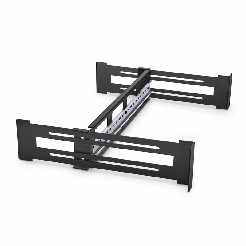 SFPS Adjustable DIN Rail Bracket for EIA 19" Mount, 2U, Black SFPS