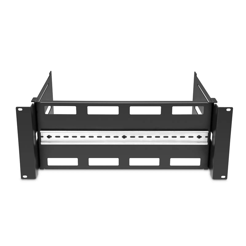 SFPS Adjustable DIN Rail Bracket for EIA 19" Mount, 4U, Black SFPS