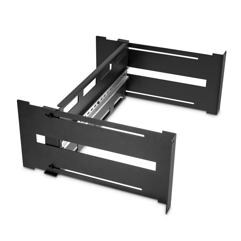 SFPS Adjustable DIN Rail Bracket for EIA 19" Mount, 4U, Black SFPS