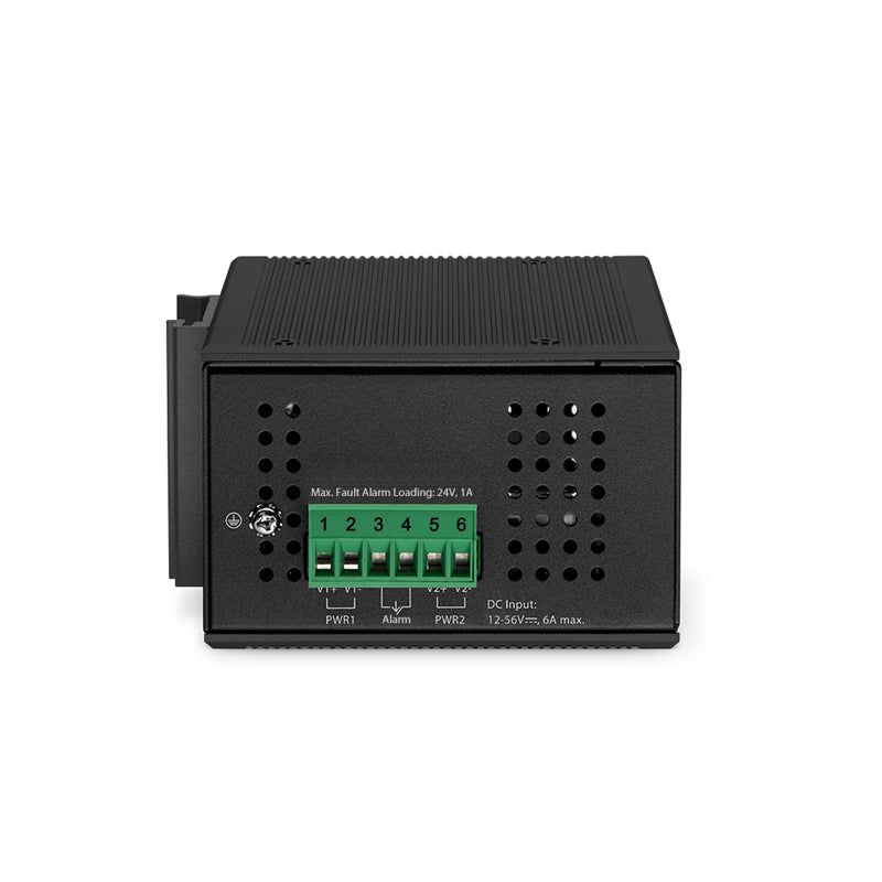 SFPS Industrial Unmanaged 2x 10/100/1000Base-T RJ45 to 2x 100/1000Base-X SFP Gigabit PoE++ Ethernet Media Converter SFPS