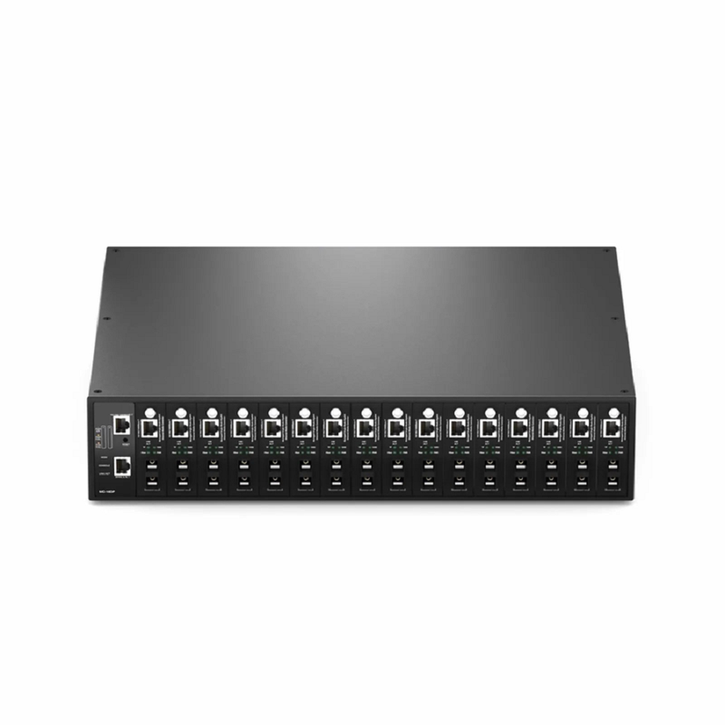 SFPS 16 Managed Media Converter Chassis, 2U Rack Mount, Single Power AC 100-240V SFPS