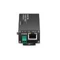 SFPS Mini Industrial 1x 10/100/1000Base-T RJ45 to 1x 1000Base-X Multimode ST 850nm 550m Gigabit Ethernet Media Converter, British Plug Standard SFPS