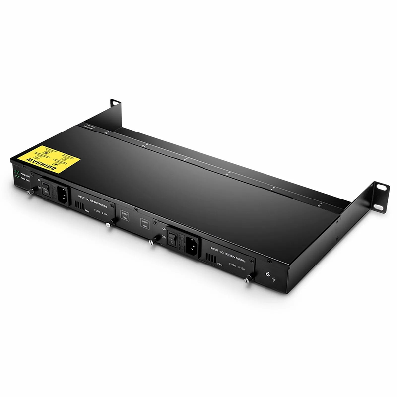 SFPS 12 10/100M and 10/100/1000M Mini Media Converter Chassis, 1U Rack Mount, Dual Power AC 220V SFPS