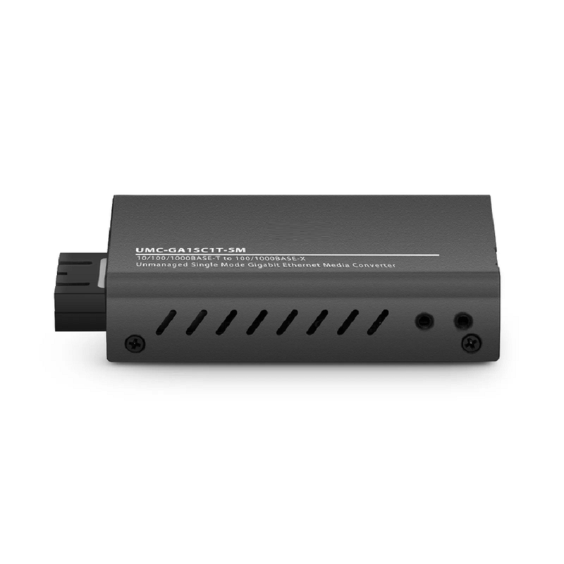 SFPS Mini Unmanaged 1x 10/100/1000Base-T RJ45 to 1x 100/1000Base-X Single Mode SC 1310nm 10km Gigabit Ethernet Media Converter, British Plug Standard SFPS