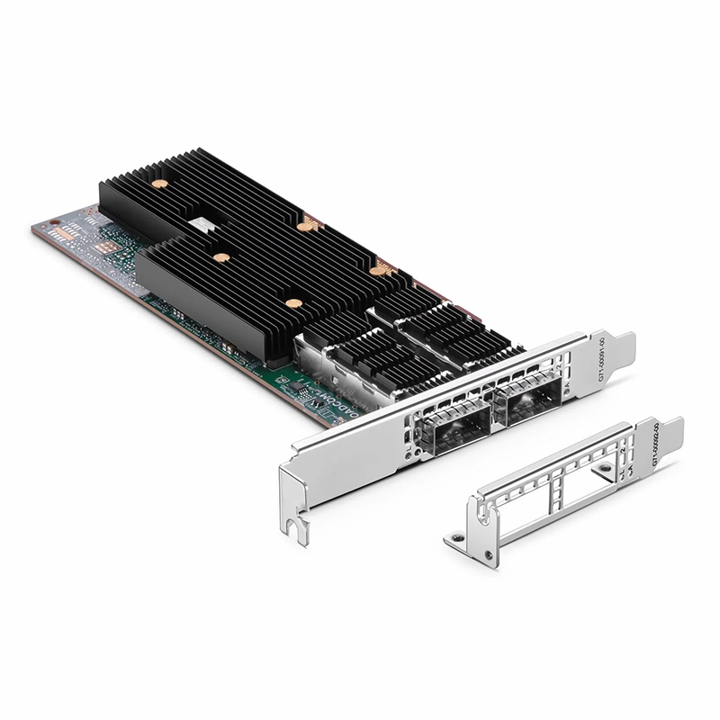SFPS BroadcomA® BCM957608-P2200GQF00 Ethernet Network Interface Card, 200G Dual-Port QSFP112, PCIe 5.0 x 16, Standard & Low Profile SFPS