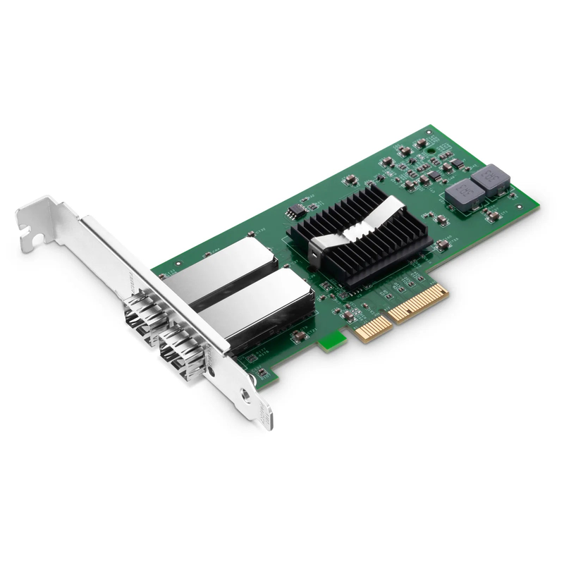 SFPS Intel I350-AM2 Based Ethernet Network Interface Card, 1G Dual-Port SFP, PCIe 2.0 x4, Comparable to Intel I350-F2, Tall&Short Bracket SFPS