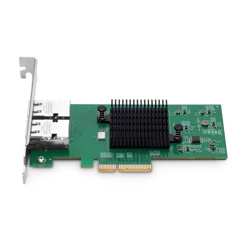 SFPS Intel E610-XAT2 Based Ethernet Network Interface Card, 10G Dual-Port RJ45, PCIe 4.0 x4, Comparable to Intel E610-XT2, Tall&Short Bracket SFPS