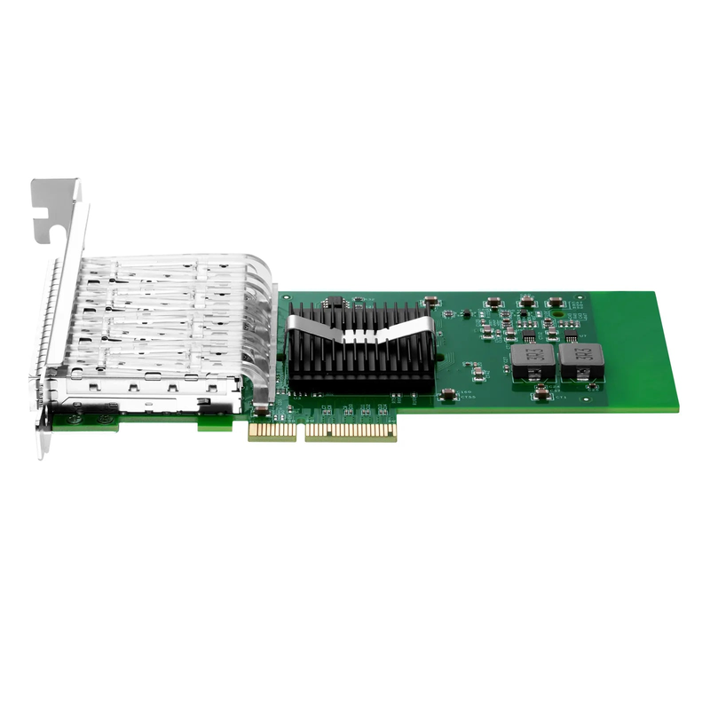 SFPS Intel I350-AM4 Based Ethernet Network Interface Card, 1G Quad-Port SFP, PCIe 2.0 x4, Comparable to Intel I350-F4, Tall&Short Bracket SFPS